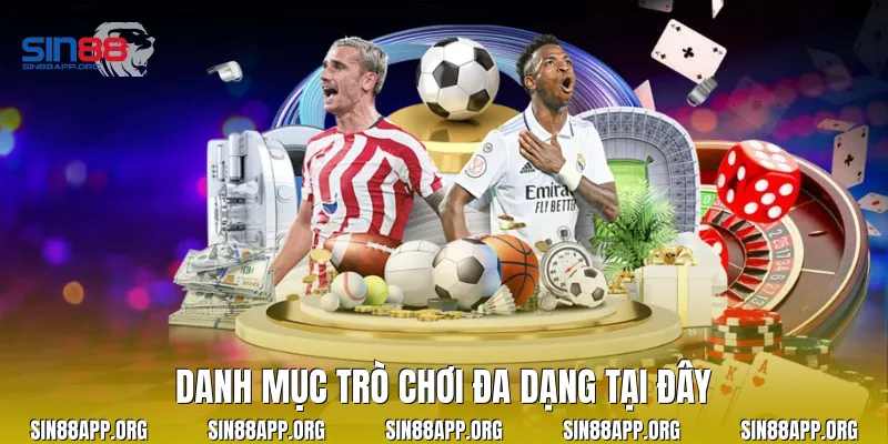 Danh mục trò chơi đa dạng tại đây