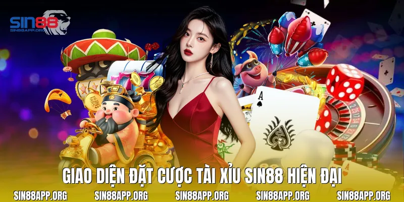 Giao diện đặt cược tài xỉu Sin88 hiện đại